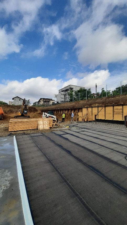 Radier pregătit pentru construcție la Green Lake