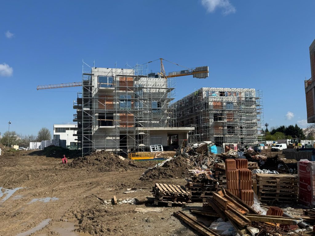 Apartment buildings under construction at Green Lake